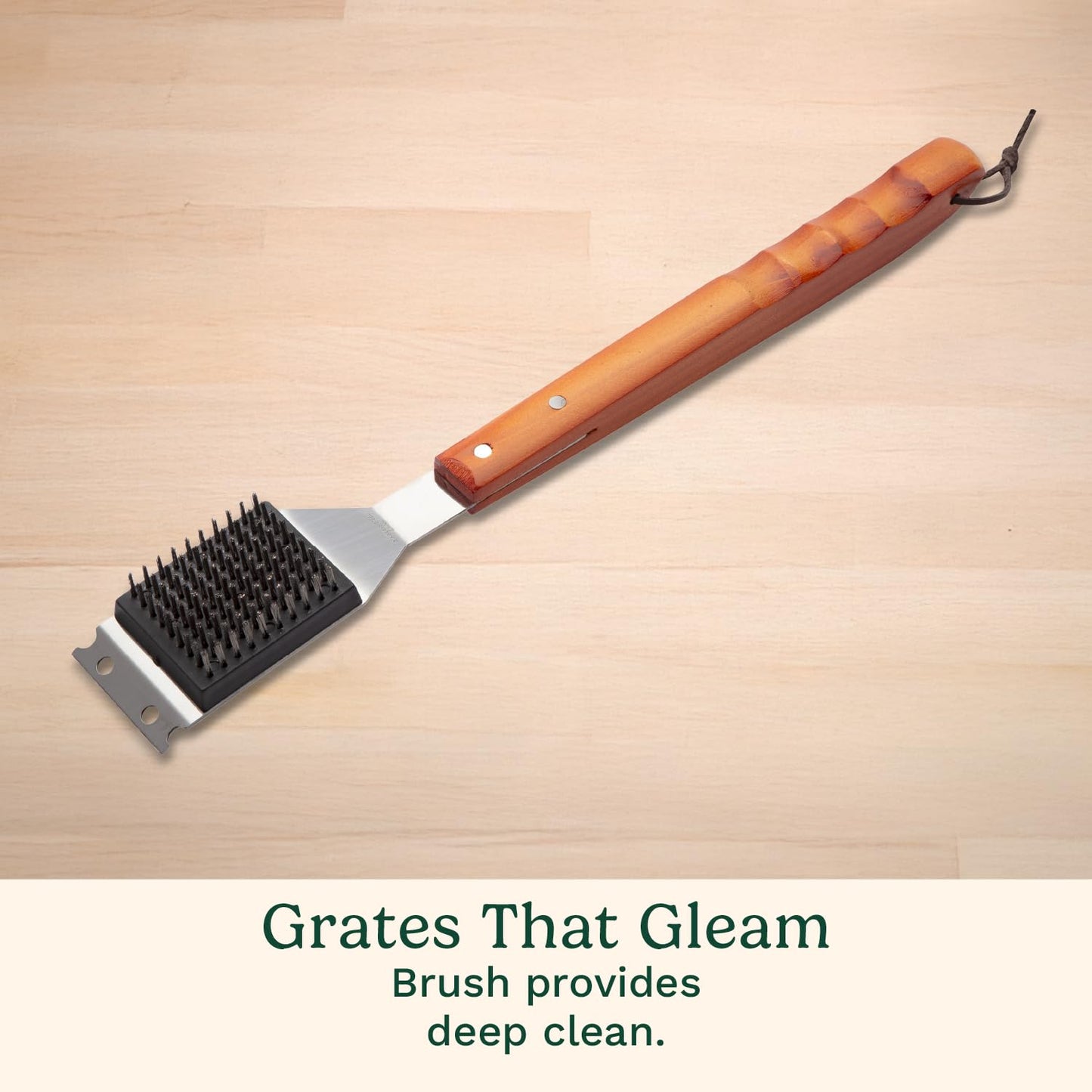 Cuisinart 13-Piece Wooden Grill Tool Set, BBQ Accessories and Grill Tools, Durable Stainless-Steel Utensils with Recycled Plastic Case, Spatula, Tongs, Cleaning Brush & More, Grilling Gifts for Men