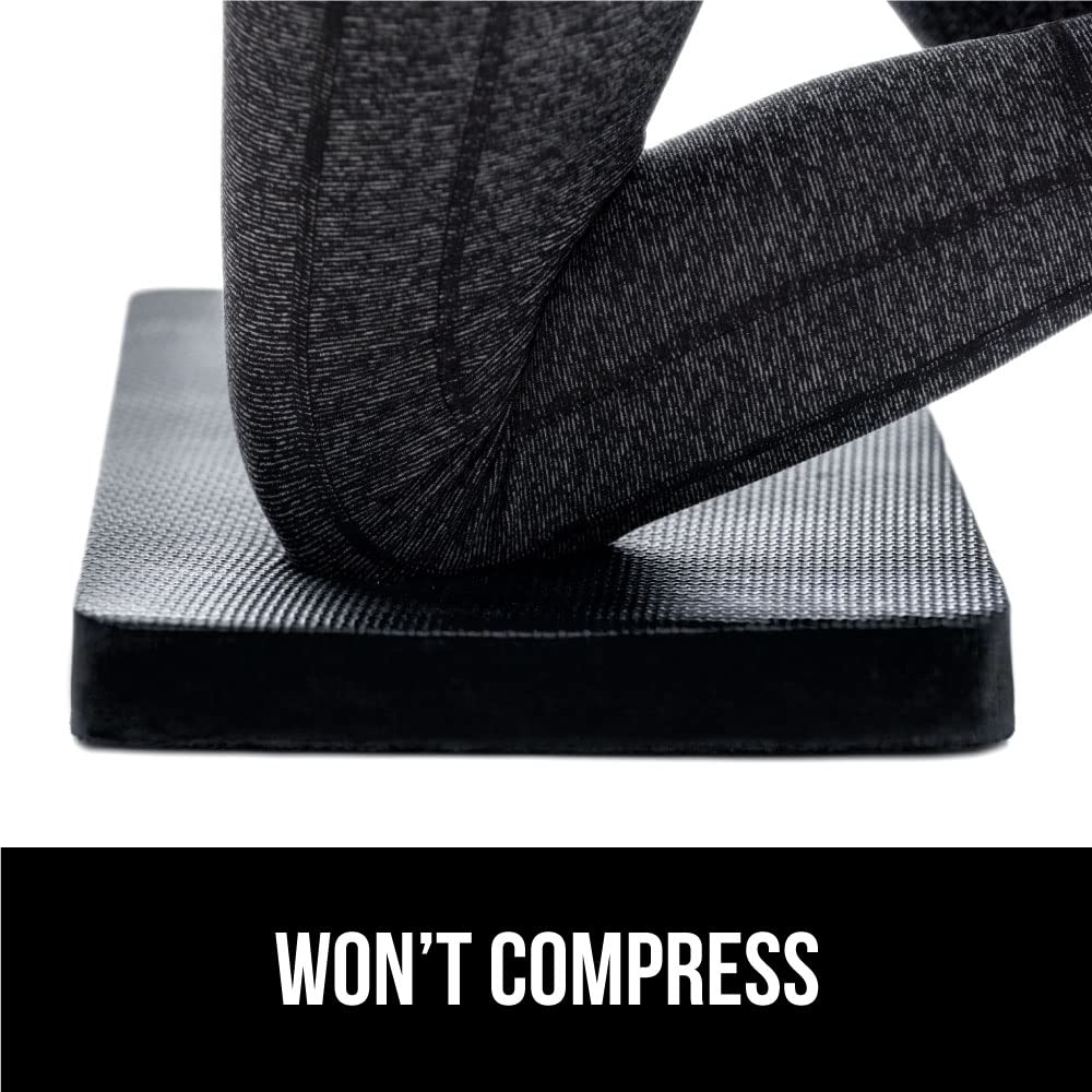 GORILLA GRIP Extra Thick Patent Pending Garden Kneeling Pad, 17.5 x 11 Inch Supportive Soft Foam Knee Cushioning for Gardening, Water Resistant, Bathing Baby Working Supplies, Lightweight, Black