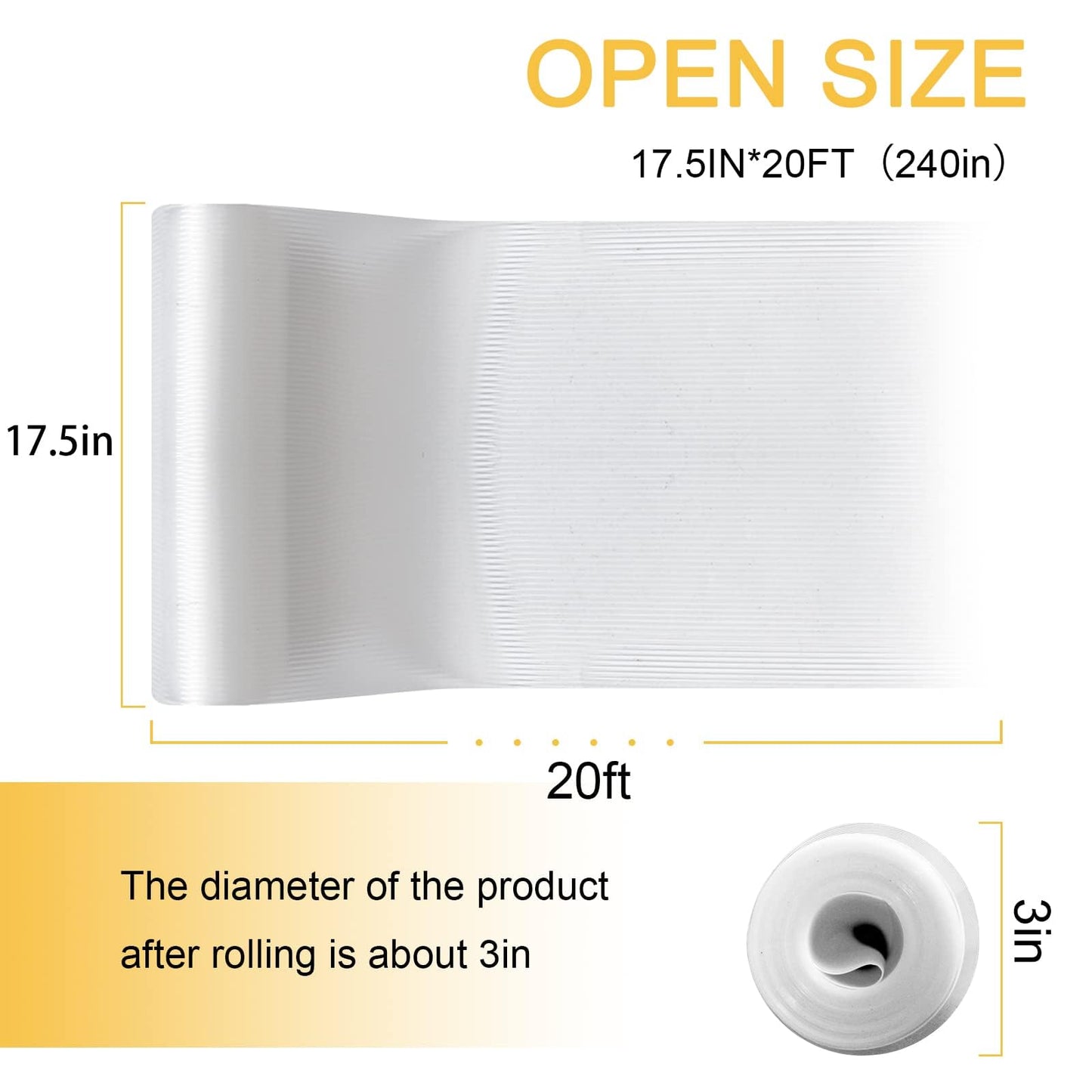 FEXIA Shelf Liner for Kitchen Cabinets, 17.5 Inch x 20 FT, Non Adhesive Drawer Liner, Refrigerator Liners, Washable Oil-Proof Fridge Pads Shelves Drawer, Cabinet Mat for Shelves (Clear)