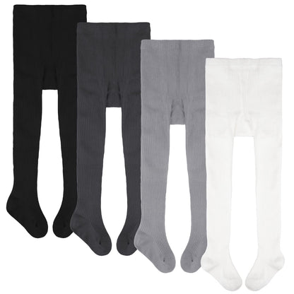 4/5 Pack Baby Girls Boys Tights Toddler Cable Knit Leggings Seamless Cotton Dress Cotton Footed Stockings