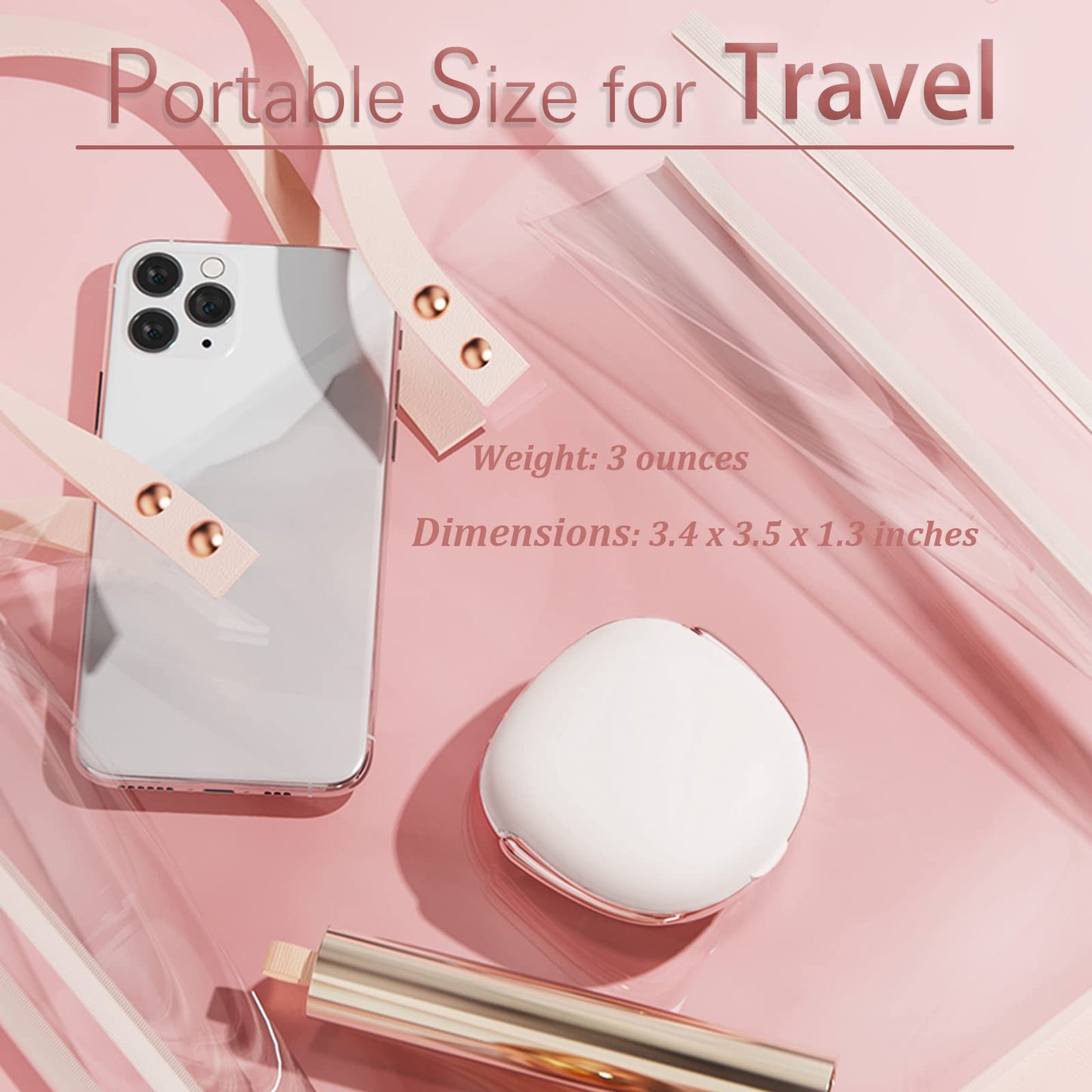 Contact Lens Cleaner, Portable Ultrasonic Contact Lens Cleaning Machine with USB Charger and Solution Soak Case Kit for Soft Lens, Colored Contact Lens, Hard Lens, RGP Lens and OK Lens (White)