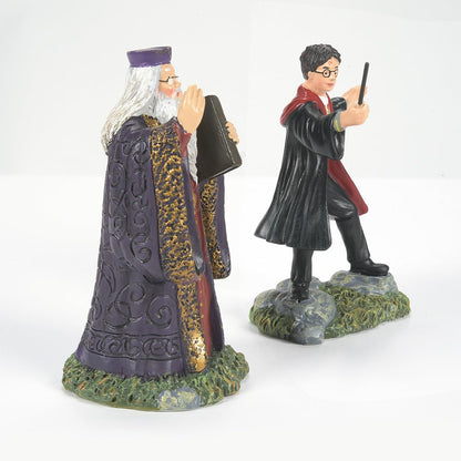 Department56 Harry Potter Village Accessories Harry and Headmaster Figurine, Set of 2, 3.15" (6002314)