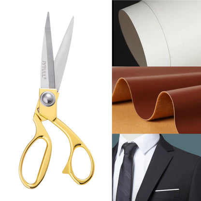 JYTUUL Professional Heavy Duty Tailor Scissors, Sharp Stainless Steel 8" Gold Dressmaker Shears Multipurpose Fabric Scissors Sewing Dressmaking Craft Scissors for Office and Home