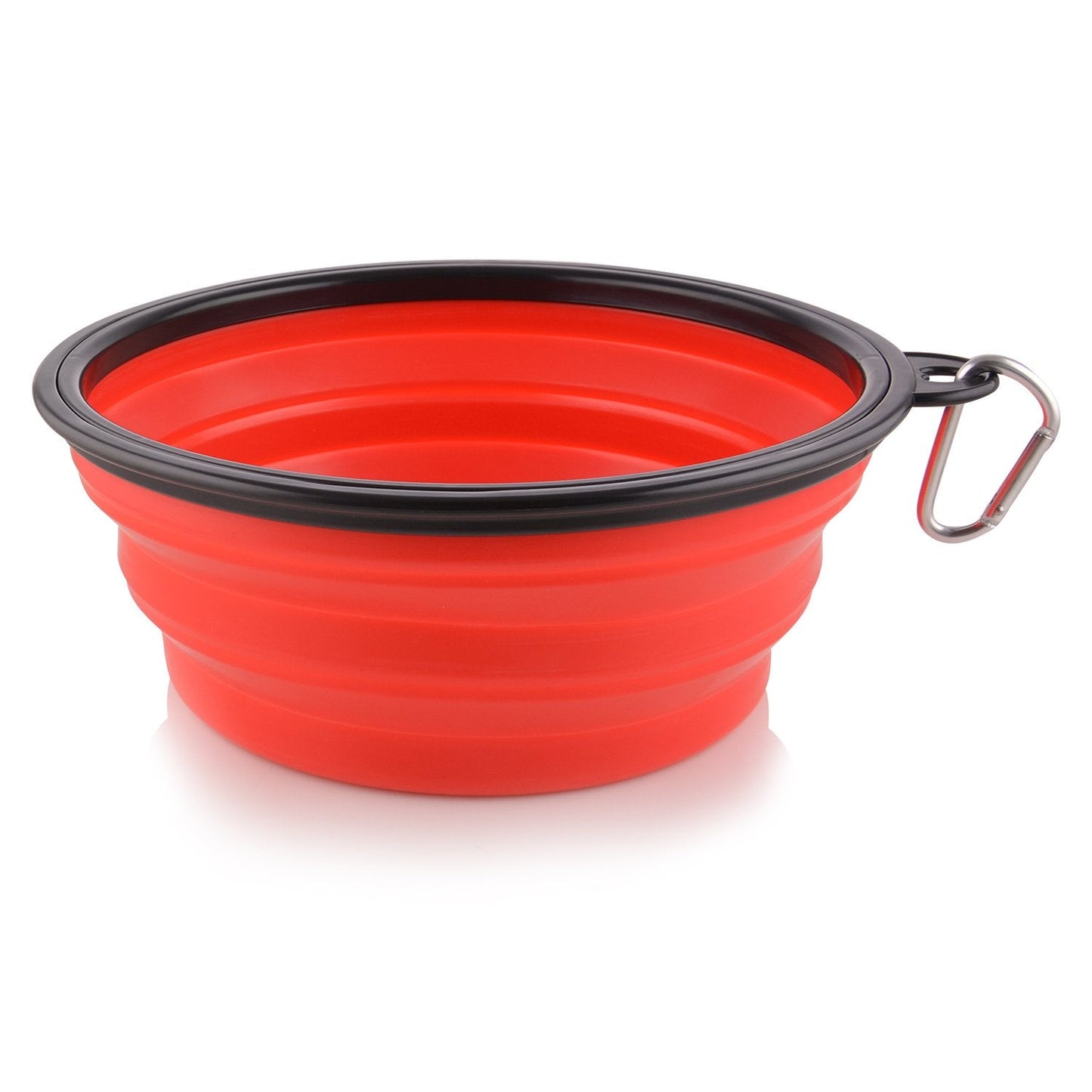 Extra Large Collapsible Dog Bowl, 3L XL Travel Dog Bowl, Foldable Travel Water Dish, 102oz X-Large Portable Collapsable Traveling Bowls with Carabiner for Dogs Walking, Hiking (Red)