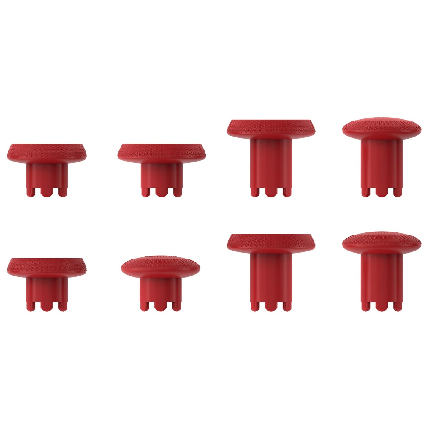 eXtremeRate ThumbsGear Interchangeable Thumbsticks for PS5 Edge Controller, Replacement Carmine Red Analog Thumb Sticks Caps for PS5 Edge Controller - 4 Heights 3 Surfaces Grips - NO Thumbstick Base