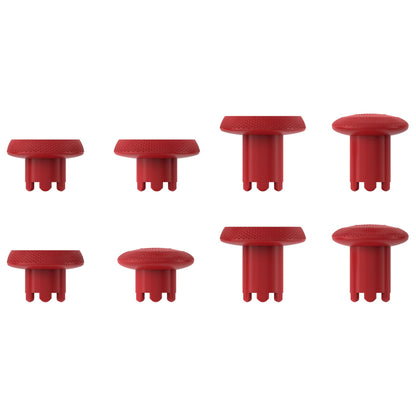 eXtremeRate ThumbsGear Interchangeable Thumbsticks for PS5 Edge Controller, Replacement Carmine Red Analog Thumb Sticks Caps for PS5 Edge Controller - 4 Heights 3 Surfaces Grips - NO Thumbstick Base