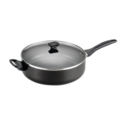 Farberware Dishwasher Safe Nonstick Jumbo Cooker/Saute Pan with Helper Handle - 6 Quart, Black