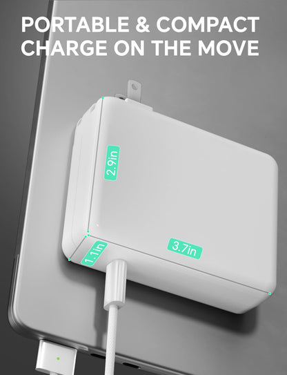 140W Charger for MacBook Pro 16 14 inch Mac Air 15 13 inch 2025 2024 2023 2022 2021 M1–M4【Original Quality】Type C Fast Charger Power Adapter & 6.6FT Type C to Magnetic 3 Cable LED Applicable 2021-2025