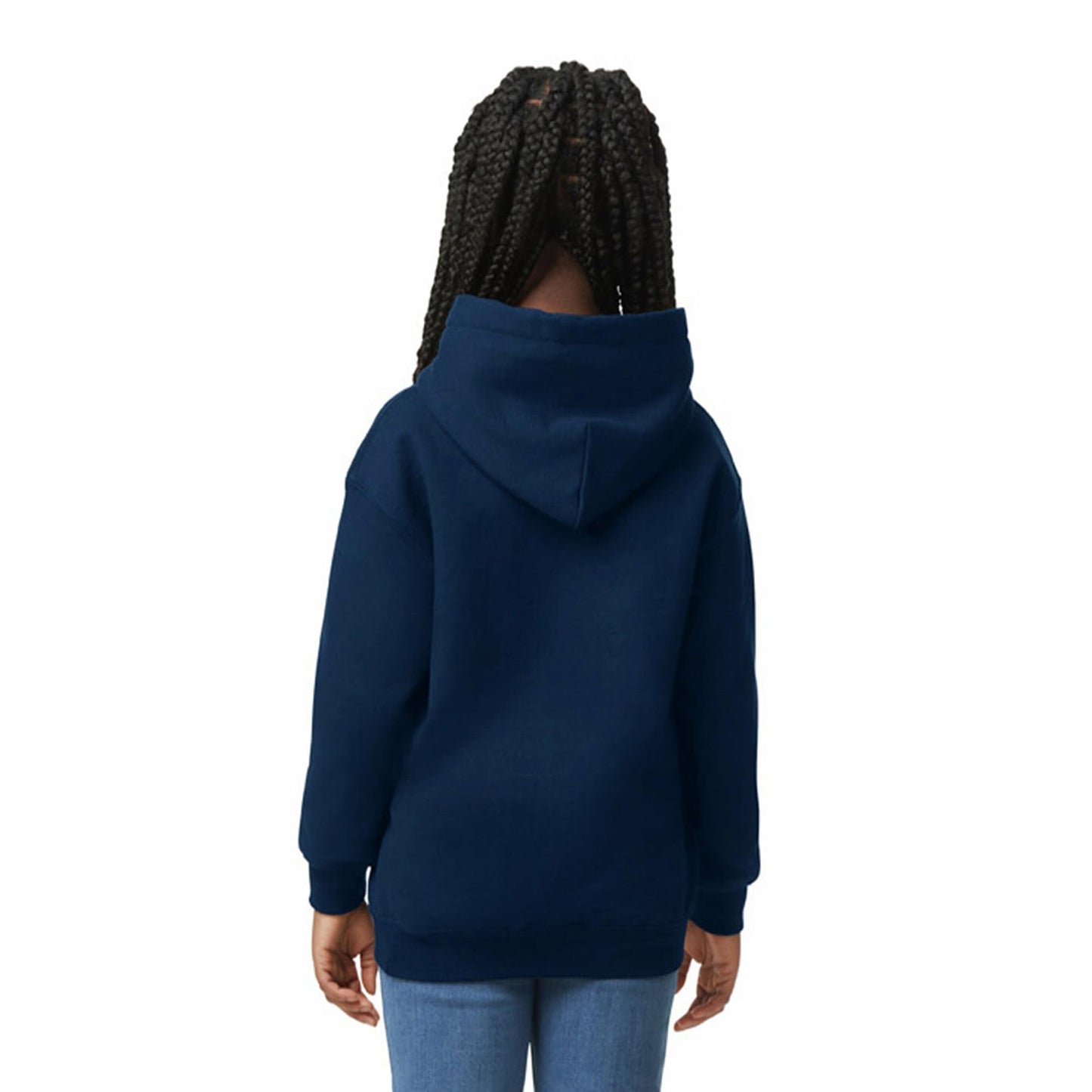 Gildan Unisex Child Hoodie Sweatshirt, Style G18500b, Navy, Medium US