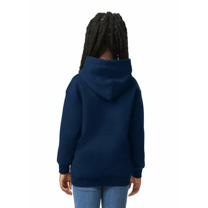Gildan Unisex Child Hoodie Sweatshirt, Style G18500b, Navy, Medium US