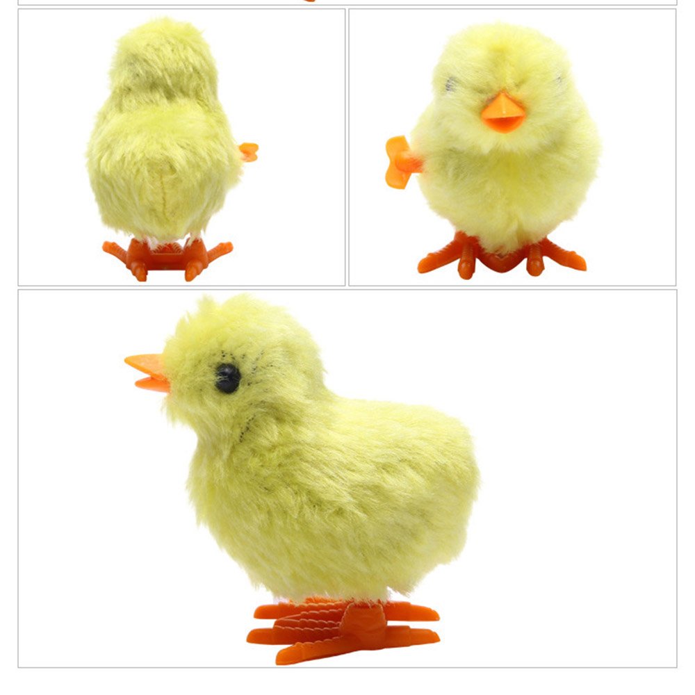 3 otters 12PCS Wind Up Toys, Wind-Up Jumping Cute Chicken Plush Chicks Toy for Kids Goodie Bags Treasure Chest Party Favors Gifts