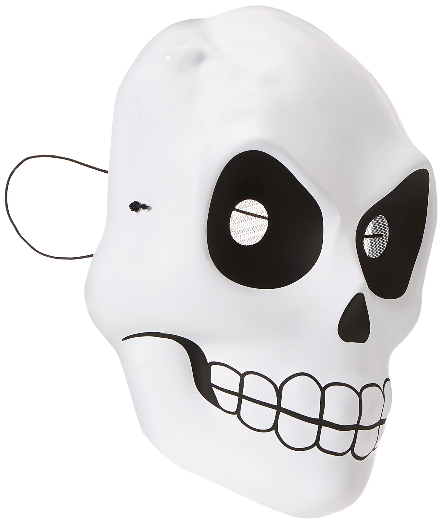 Disguise Reaper Costume Mask Accessory, White/Black, One Size Adult