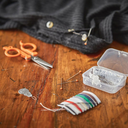 Fiskars Sewing Kit - 27-Piece Travel Sewing Set with Case - Craft Supplies - Orange