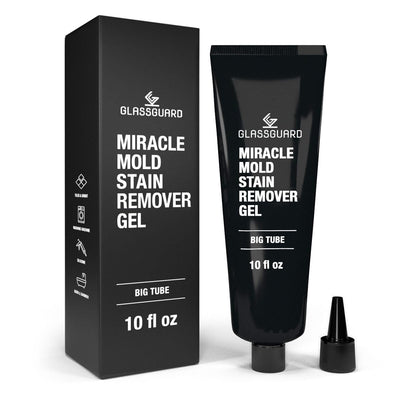 Glassguard Miracle Mold Stain Cleaner Gel for Hard Stains – Mold Cleaning Gel for Grouts, Ceramic, Glass, Silicone, Caulk & More – Washing Machine Cleaner Front Loader (300 ml / 10 oz)