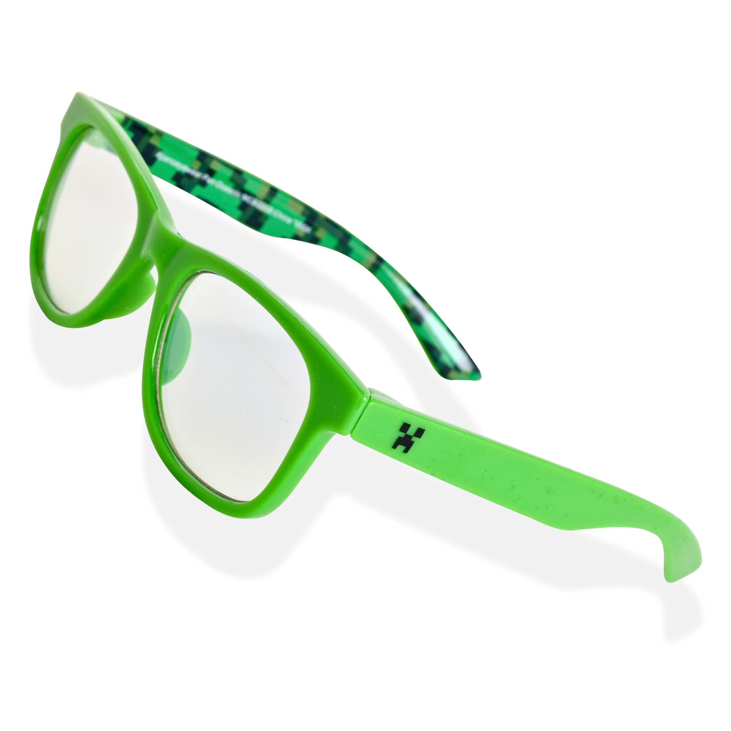 Minecraft Blue Light Blocking Glasses for Kids with Case Boys Computer Video Gaming Glasses Age 2-10 Eyewear Protection (Green/Black)