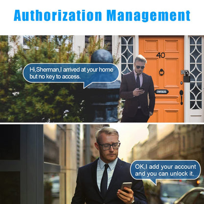 Key Padlock with Fingerprint Bluetooth App eLinkSmart Combination Lock: Large Padlock for Truck Gate Footlocker Gym Locker Outdoor Waterproof Heavy Duty Support iOS Watch