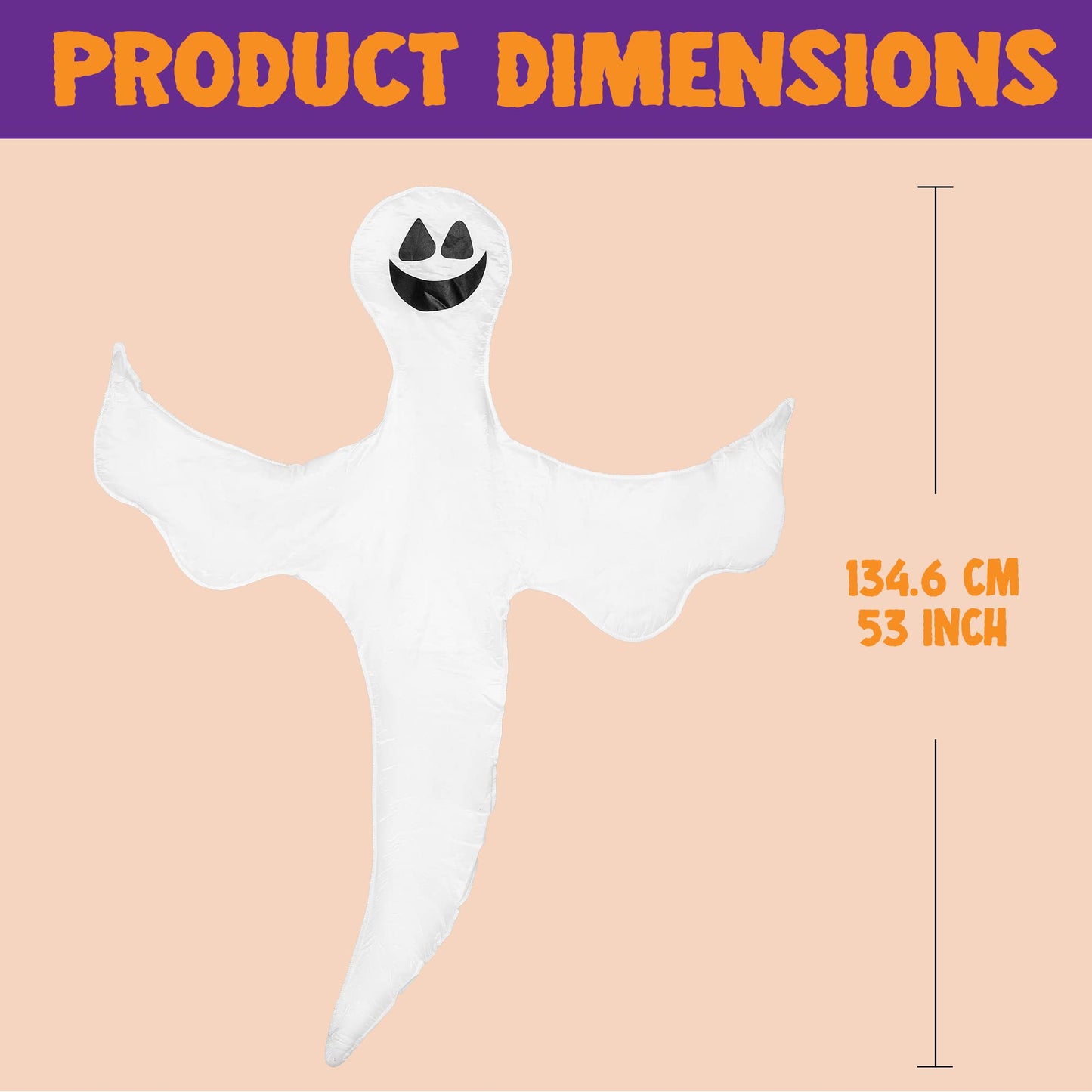 JOYIN Halloween Tree Wrap Ghost Decoration Outdoor, Smiling Hanging Ghost Decorations for Halloween Lawn, Tree Decor, Party Supplies