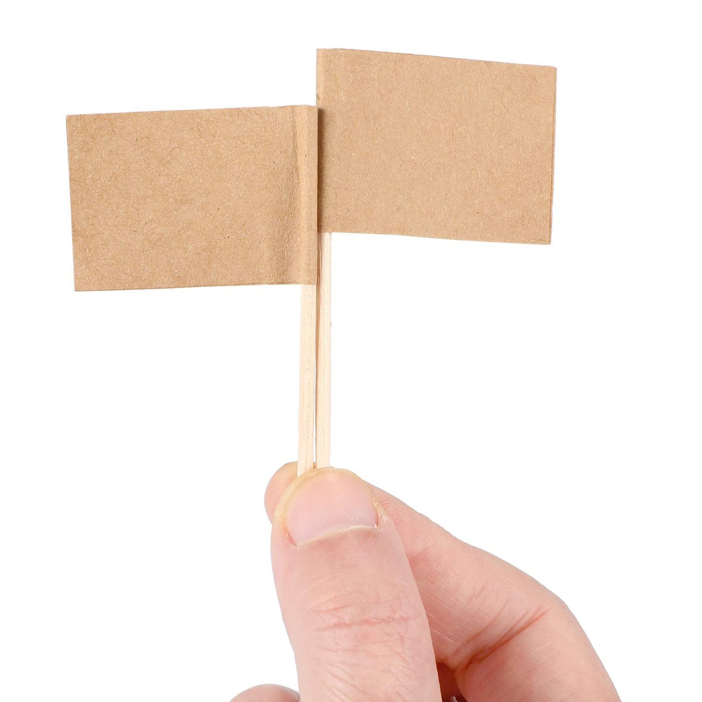 Pangda 100 Pieces Blank Toothpick Flags Cheese Markers Food Labels for Party Buffet Cheese Labels for Charcuterie Board Food Board Accessories Flag Toothpicks for Appetizers