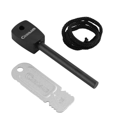 Coghlan's Flint Striker Firestarter Tool for Camping, Hiking, Emergency Survival, and Outdoor Ignition – Durable Ferrocerium Rod with Waterproof Portable Design