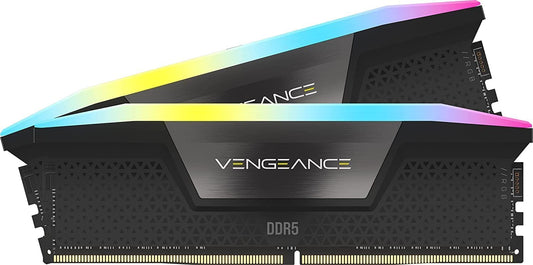 CORSAIR VENGEANCE RGB DDR5 RAM 32GB (2x16GB) 6000MHz CL36-44-44-96 1.35V Intel XMP 3.0 Computer Memory – Black (CMH32GX5M2E6000C36)