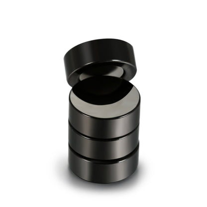 Flongo Men's Women Punk 6-12mm Stainless Steel Black Magnetic Non-piercing Clip Fake Cheater Stud Earrings