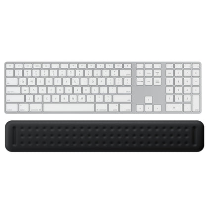Keyboard Wrist Rest - 17 3/8 in Wrist Rest for Computer and Laptop with Massage Dots, Memory Foam Wrist Pad for Keyboard with Non-Slip PU Base for Ergonomic Wrist Support.