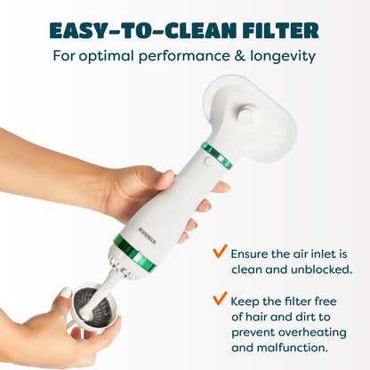 KUUBIA Pet Hair Dryer for Small-Sized Dogs and Cats | 2-in-1 Dog Hair Dryer with Self Cleaning Slicker Brush | Dog Blow Dryer | 300 Watts, Overheat Protection, Portable, Adjustable Temperature