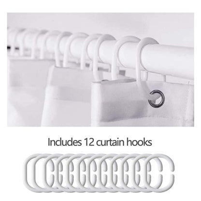 Feelyou Spider Web Bath Curtain Halloween Theme Spider Print Shower Curtain Black White Decor Bathroom Curtain Set Polyester Trick or Treat Waterproof Shower Curtains 72"x72"