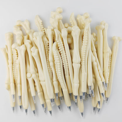 GXXMEI 15PCS Bone Pens Skeleton Finger Ballpoint Pen Novelty 0.5mm Blue Ink Pens for Doctor Nurses Kid Present Party Favor Halloween School Office Party