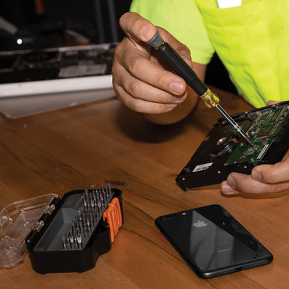 Klein Tools 32717 Precision Screwdriver Set with Case, All-in-One Multi-Function Repair Tool Kit Includes 39 Bits for Apple Products