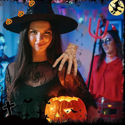 Thing Hand Wed Addams Family Fake Cosplay Hand Scary Props Decorations Gift for Fans, Accessories for Halloween Easter Gifts Beige