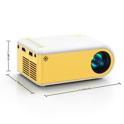 KSAN Mini Projector, Projector with WiFi and Bluetooth, Portable Movie Projector for Outdoor use, Built-in Speaker, 1080P Support Small Bedroom Video Projectors Compatible with Phone /TV Stick /PC