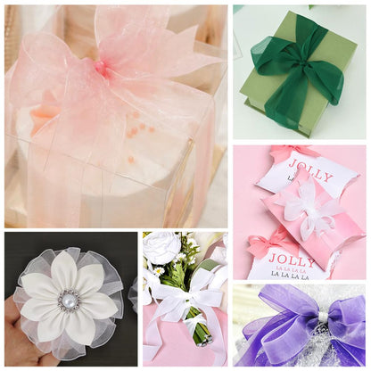 3PCS Halloween Ribbon - 1 Inch, 150 Yards Sheer Wrapping Ribbon for Gifts, Crafts, Party Favors & Flower Bouquets