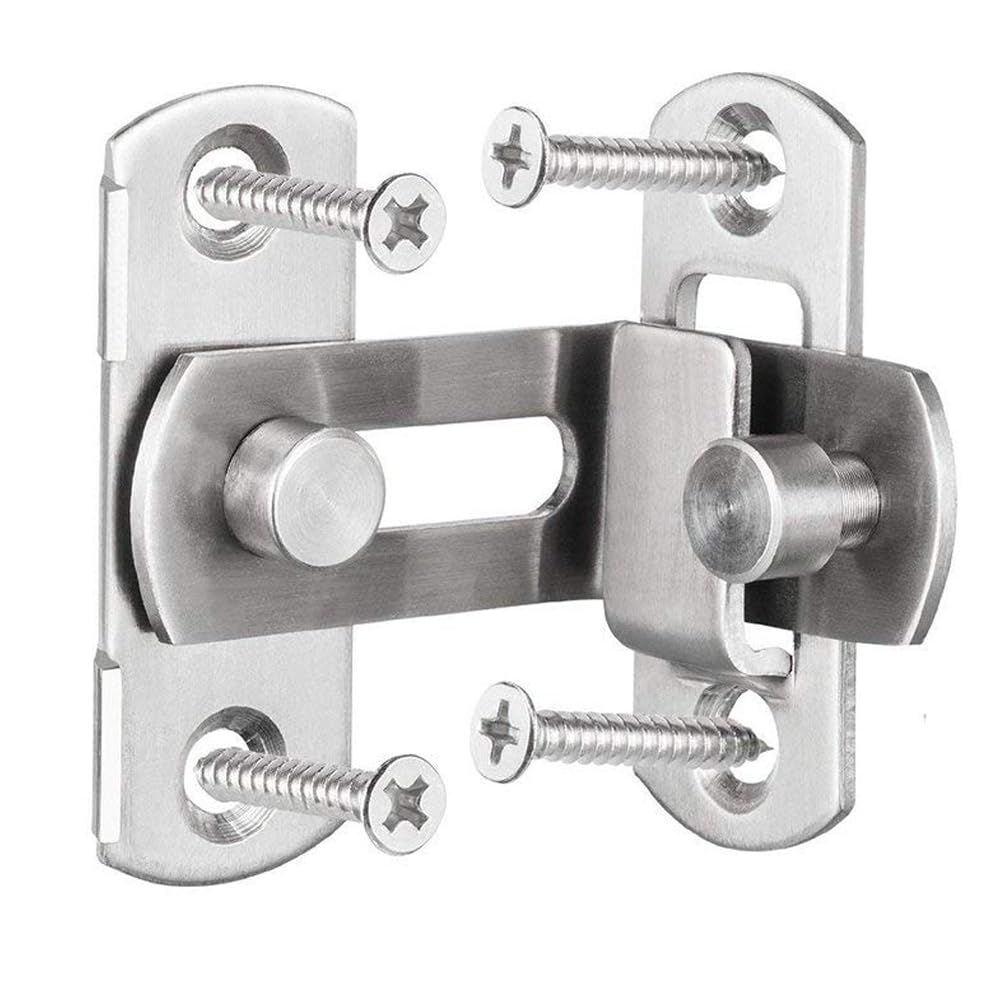 (2 pcs) The 90 Door Buckle Bolt barn Door Lock Right Angle Bending Latch hasp Toilet Doors and Windows