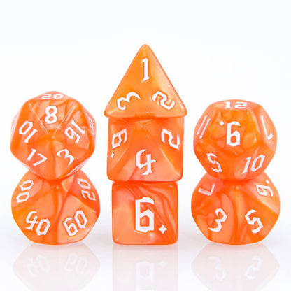 DND Dice Set RPG Polyhedral Dice Fit Dungeons and Dragons(D&D) Pathfinder (Orange)