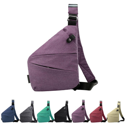 GDOKKNY Anti Theft Crossbody Bag for Women Personal Flex Travel Bag Anti-Theft Cross Body Bag Sling Chest Bag for Men （Black）