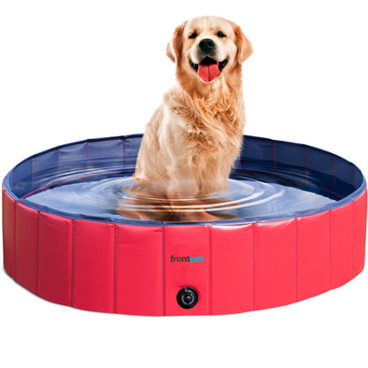 Frontpet Foldable Dog Pool - Collapsible Pet Pool, Bathing Tub and Kiddie Pool, Perfect for Small, for Medium and for Large Dogs (Small - Extra Large)