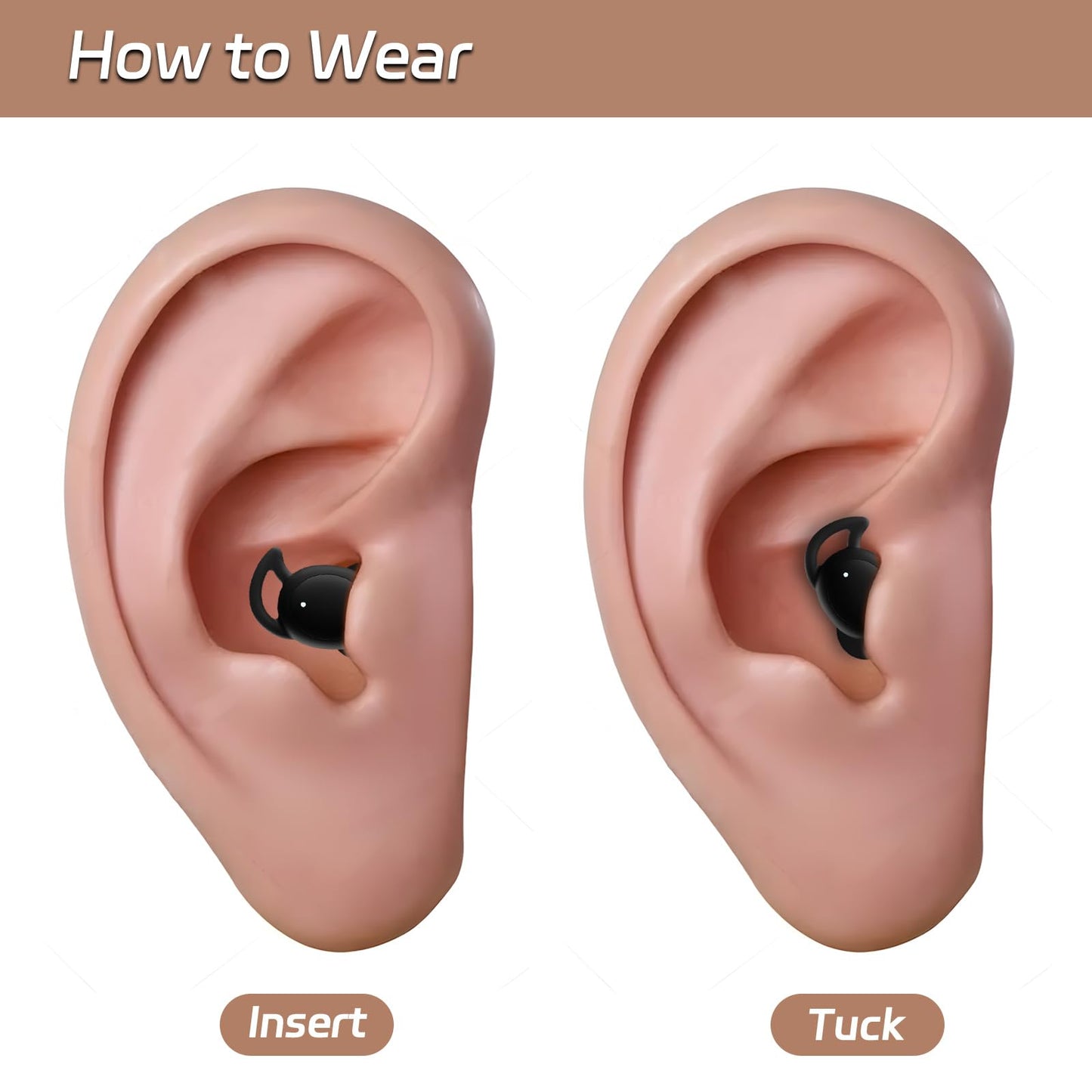 esonstyle Invisible Sleep Headphones, Sleep Earbuds for Side Sleepers, Mini Bluetooth Sleep Headphone Comfortable Noise Blocking, IPX6 Waterproof Bluetooth 5.4 Earbuds for Sleeping, Workout