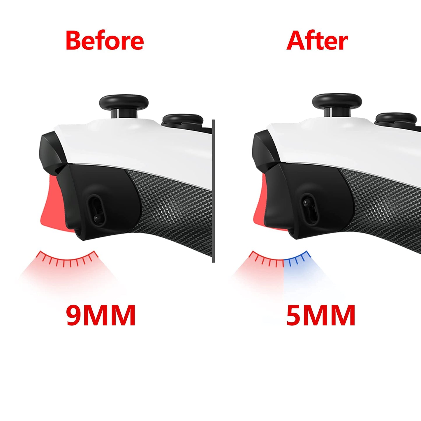 eXtremeRate Flexor Rubberized Side Rails Grips Button Stop Kit for Xbox Series X/S Controller, Anti-Slip Ergonomic Button Stopper Handle Grips for Xbox Core Controller – Chameleon Purple Blue