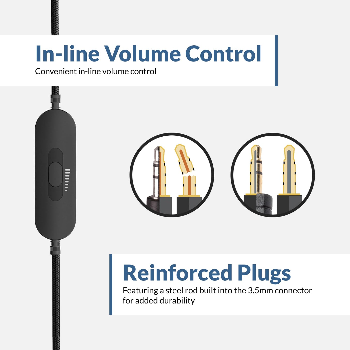 Cyber Acoustics 3.5mm Stereo Headset (AC-5002) with Noise Canceling Microphone for PCs, Tablets, and Cell Phones in The Classroom or Home