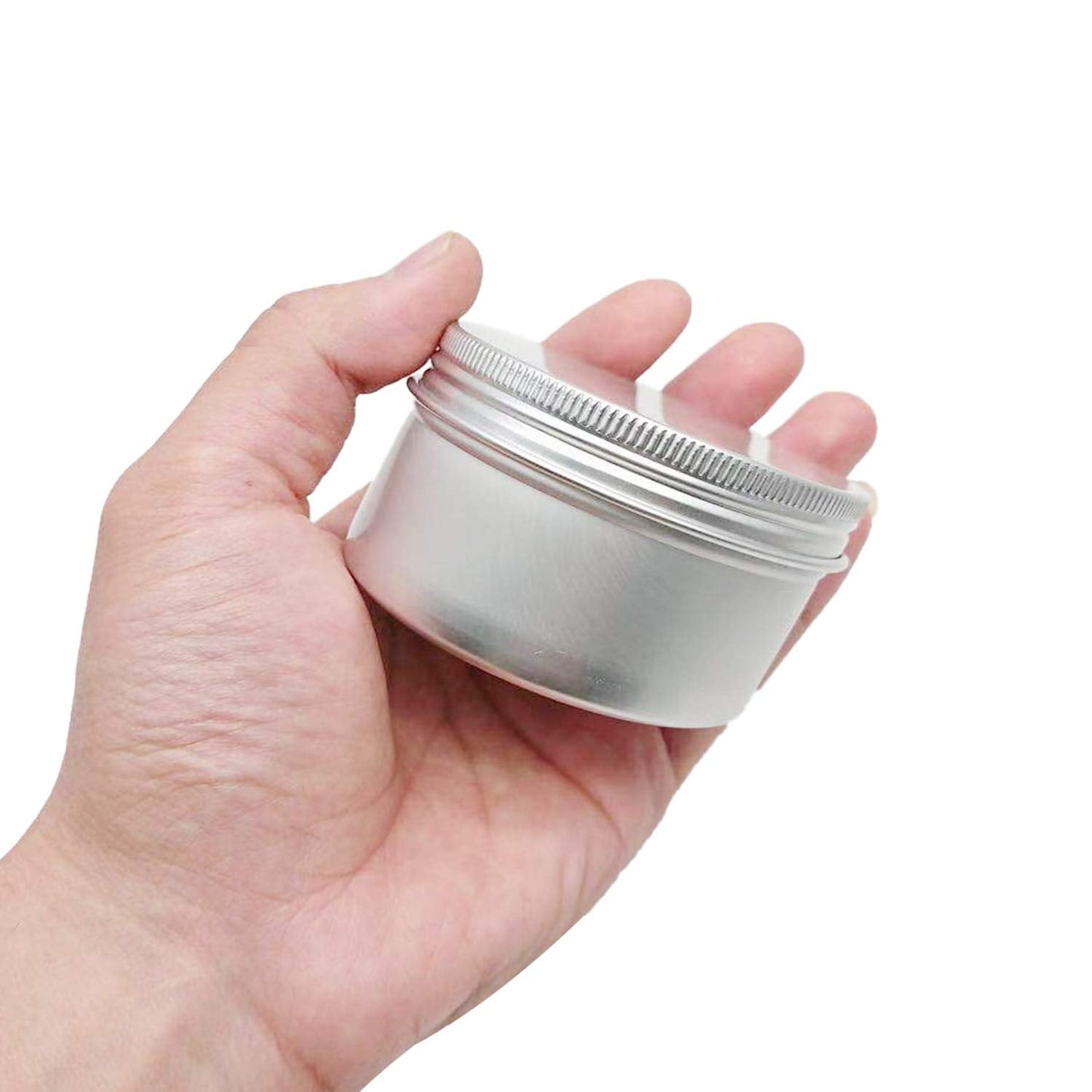 6 Ounce Aluminum Cans 180 mL Screw Lid Metal Storage Tins Containers for Storing Spices, Candies, Lip Balm, Candles, 6 Pcs.