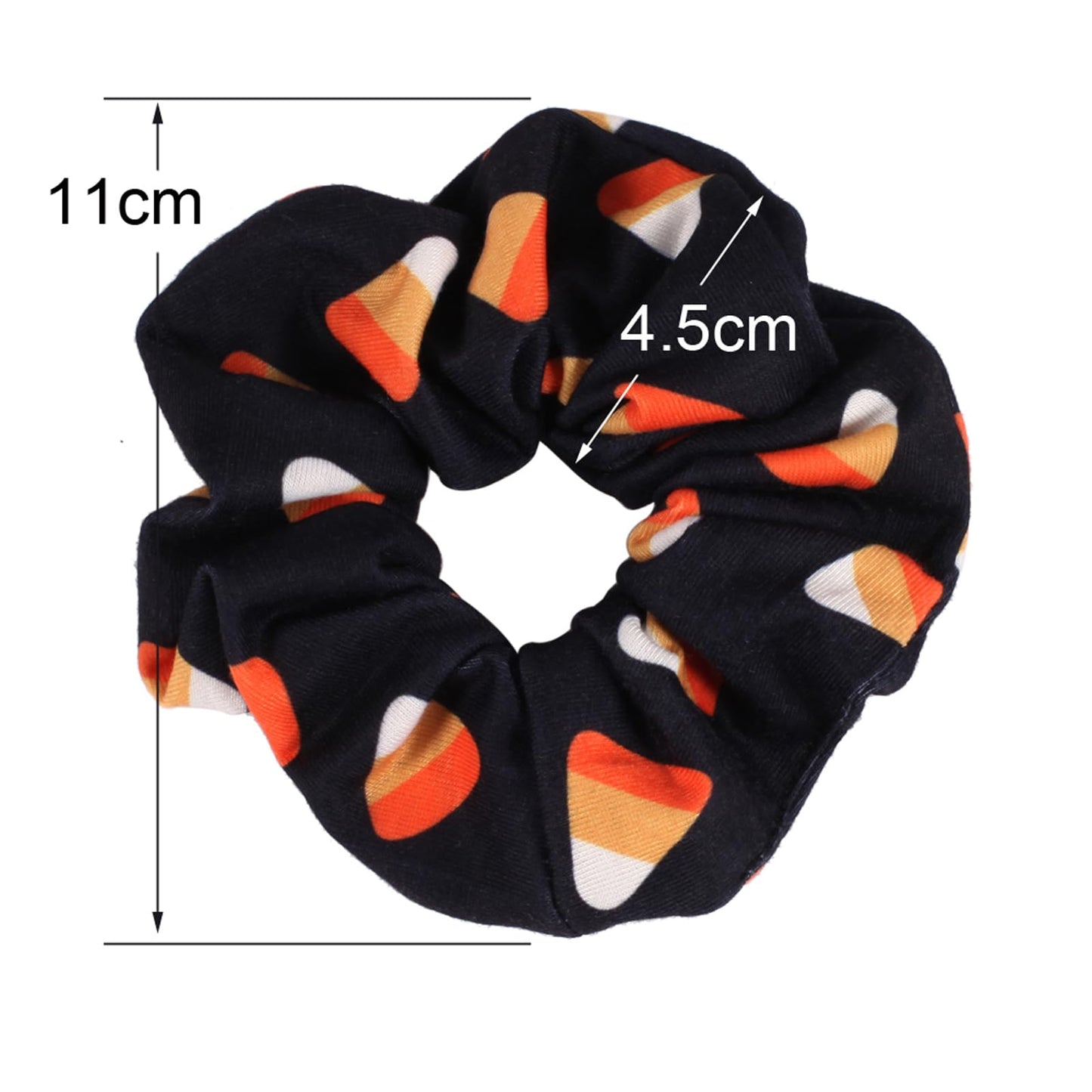 Halloween Hair Scrunchies BOO Spooky Pumpkin Fall Scrunchies Skull Ghosts Bat Star Moon Candy Spider Web Skeleton Hair Ties for Women Girls Elastics Scrunchy Halloween Gifts Accessories 12 PCS