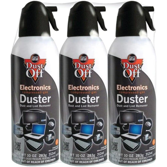 Dust-Off Falcon Compressed Gas (152a) Disposable Cleaning Duster 3 Count, 10 oz. Can (DPSXL3), Black