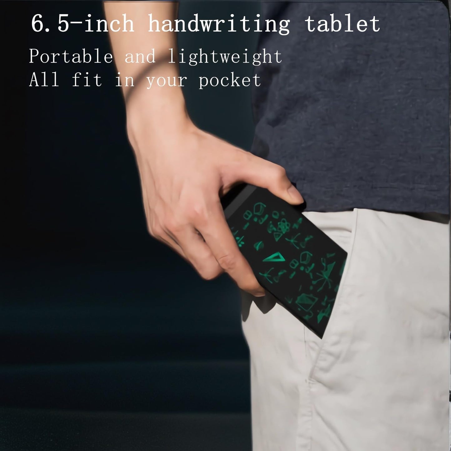 LCD Writing Tablet for Adults, Electronic Writing Pad,6.5 inch Digital Notepad for School, Handwriting Boogie Tablet for Toddler Learning Toys Gift for 3+Years Old Boy Girl