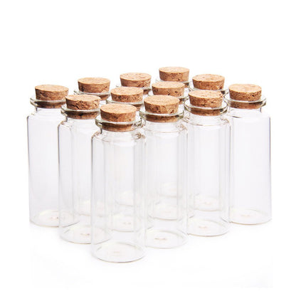 Danmu 30ml 1.18" x 2.75" Potion Bottles,Mini Glass Bottles,Small Glass Jars for Wedding Favors,Halloween Decorations,Baby Shower,Party Favors(12Pcs)