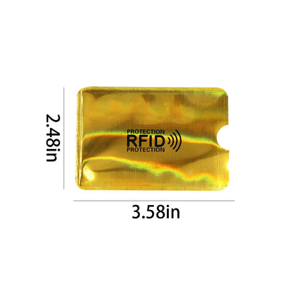 JUMISEE (60 Pack) Holographic RFID Blocking Sleeves, Card Holder Blocking Bank Anti thief Wallet Protect Case Credit Cards Case Safety Identity Theft Prevention