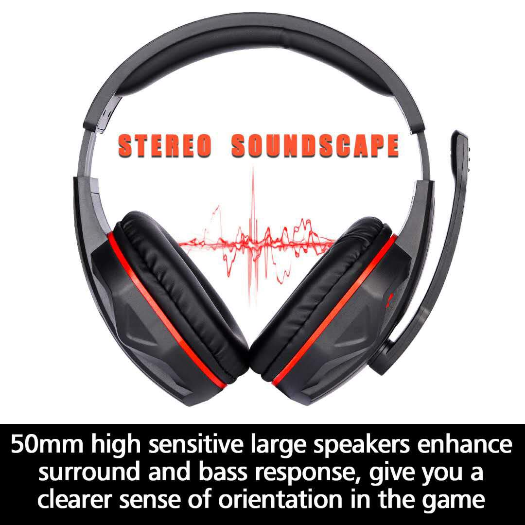 FNSHIP 3.5mm Port Wired Gaming Headset, Stereo Bass Noise Isolation Headphone with Mic Volume Control for PS4 New Xbox One PSP PC Laptop Tablet Cellphones (Black)