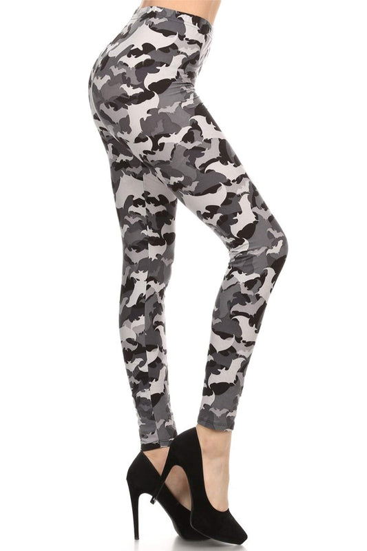 Leggings Depot High Waisted Camouflage & Multiple Print Leggings for Women-Full Length-R504, Bats, One Size