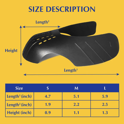 Crease Protector Shoe Guard for Sneakers: Jordans/Air Force 1/ Dunks, 6 Pairs Anti Crease Shoe Protector, Men Women Kids Size 3-6, Black+White