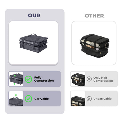 GRANNY SAYS Compression Packing Cubes, Foldable Hanging Travel Shelves with Mesh Window, Packing Cubes for Carry on Suitcase Organizer, Large Travel Organizer Bags, Grey